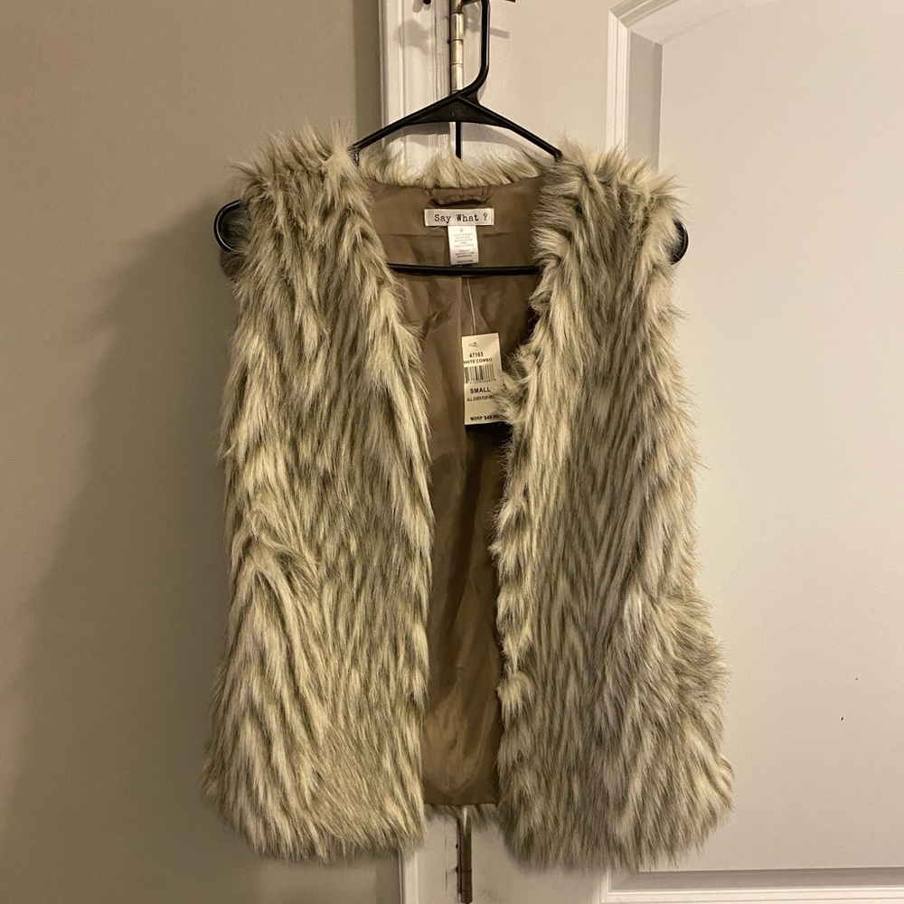 Say What? Faux Fur All Over Fur Vest